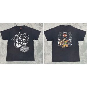 VTG 2011 Harley-Davidson Women's T-Shirt Taz Looney Tunes Black Dubois PA Small*